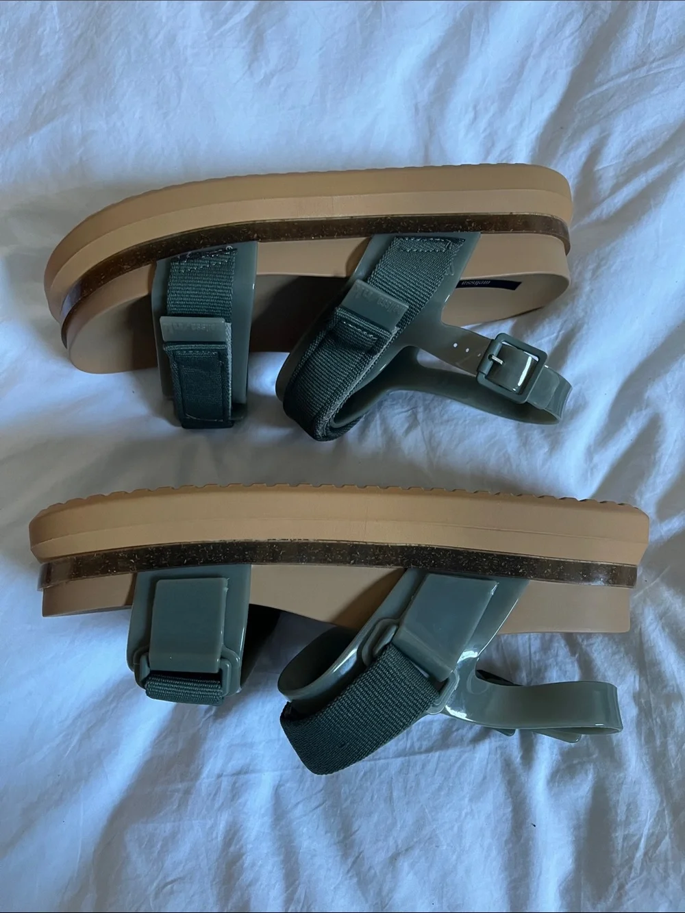 Melissa X NK store cosmic sandal women’s platform sandals green beige